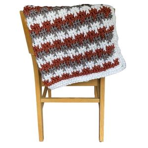 Jump Stripe Soft Squishy Multicolored Crochet Nursery Baby Blanket Play Mat